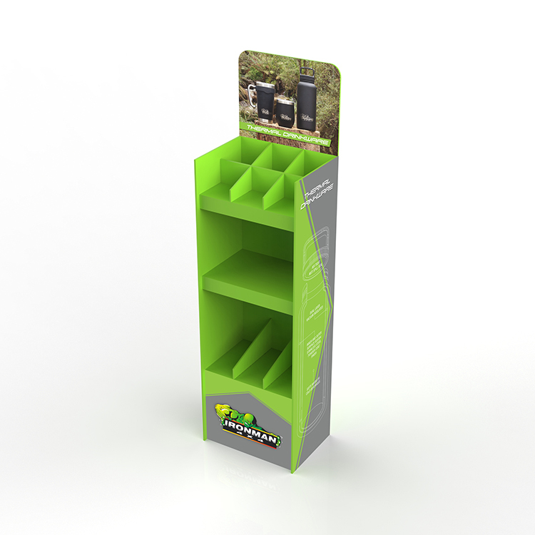 Customized Easy Assembly 3-Layer Cardboard Display Stand for Mugs and T-Shirts Apache Rotating Display Stand Customized Size