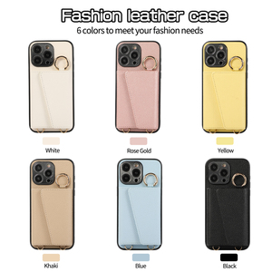 <span class=keywords><strong>Coque</strong></span> de Téléphone Portable de Luxe en PU avec Miroir de Maquillage, <span class=keywords><strong>Bandoulière</strong></span> et Portefeuille pour <span class=keywords><strong>iPhone</strong></span> 16 15 14 13 12 11 Pro Max - Product Image 2