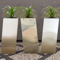 Vase de sol moderne de luxe en acier inoxydable doré rose, durable, grand format, décoration pour la maison et le jardin, pots à fleurs décoratifs élégants, jardinière élégante