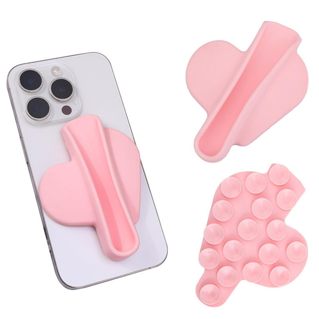 Portable Universal Rectangle Street Fashion Lipstick Mobile Phone Holder Lazy Holder Suction Cup Silicone Lip Gloss Bracket