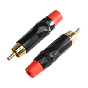 24K Plaqué Or Soudure Mâle RCA Prises Connecteur Câble Adaptateur pour Voiture Haut-Parleur Audio Phono <span class=keywords><strong>TV</strong></span> - Product Image 2