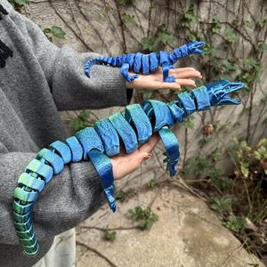 Vashine Juguetes de Lagarto de Cristal Flexibles Impresos en 3D de PLA, Divertidos Juguetes de Colección de Animales Coloridos, Figura de Acción de Material Ecológico Cabrite - Product Image 2