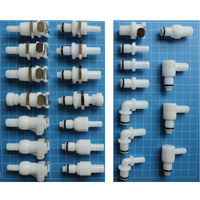 Raccord rapide pour tuyau en plastique 1/4\" 5/16\" 3/8\" avec embout de tuyau à valve, raccord de coupure en ligne, raccord rapide femelle