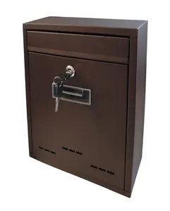 Toptan iş kahverengi siyah Minimalist özelleştirilebilir harfler kutu Metal posta kutuları promosyon harfler için tuşları ile