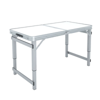 Table pliante JDZZ-11 en alliage d'aluminium, réglable en hauteur, portable, pour le camping en plein air, étanche, empilable, facile à transporter