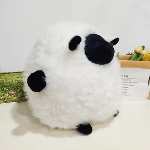 Peluche de Erizo, Muñeco de Gato Blanco y Negro, Cojín de Sofá Adorable, Muñeco de Animal de Pelo Largo, Almohada Redonda, Decoración del Hogar, Regalo Festivo - Product Image 2