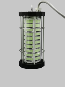 מנורת לד 4000W בצורת כריש/דיונון, ירוקה, עמידות למים בתקן IP68, תאורת דיג תת ימית לעומק רב, Ra80, מרחק תאורה 1-100 מטר, 140 לומן/וואט, אלומיניום - Product Image 3