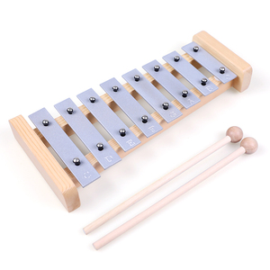 <span class=keywords><strong>Xylophone</strong></span> Glockenspiel à 8 notes pour enfants, métallophone à cadre en bois avec maillets, instrument de <span class=keywords><strong>musique</strong></span> Montessori pour la petite enfance - Product Image 2
