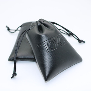 Black Emboss Leather <b>Drawstring</b> <b>Waterproof</b> <b>Bag</b> for Jewelry - Product Image 5