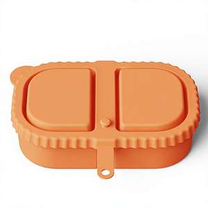 Conteneur à collation et boîte à lunch rectangulaire moderne en silicone, écologique, sans BPA et de haute qualité. - Product Image 6