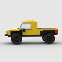 Compatible avec les briques de marque, petites pièces, voiture de course, camion, MOC, assemblage éducatif, bricolage, blocs de construction, jouet en plastique ABS