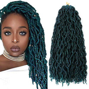 Extensions de <span class=keywords><strong>cheveux</strong></span> courts doux Dread <span class=keywords><strong>Locks</strong></span> Faux Locs gitans ondulés bouclés Tresses au crochet Déesse ondulée Locs doux <span class=keywords><strong>Cheveux</strong></span> au crochet - Product Image 2