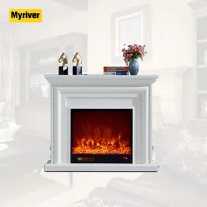 Myriver 24英寸定制设计现代可调恒温器房间加热装饰电壁炉插入带遥控器