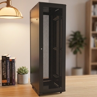 Armoire de serveur de centre de données en acier 24U 600*1100mm sur pied en stock