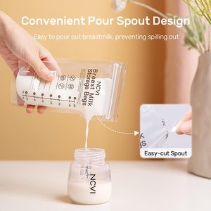 NCVI Baby allattamento al seno 200ml doppio strato di stoccaggio del latte materno sacchetti usa e getta per la conservazione del latte materno 90 pezzi - Product Image 4