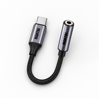 Adaptateur USB C vers prise casque 3,5 mm de qualité supérieure, boîtier en alliage de zinc, cordon auxiliaire en nylon tressé pour iPhone 15 Pro Max, iPad Pro, Macbook
