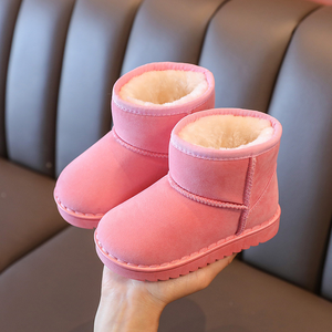 Großhandel Fluffy Pink Winter Damen Mädchen Schuhe Mode Casual High Ankle Sicherheits stiefel für Kinder New Style Baby Snow Booties - Product Image 5