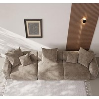 Ensemble de canapés modulaires nordiques en tissu en forme de L, mousse haute densité, respirant, confortable, durable, design moderne, meubles pour la maison