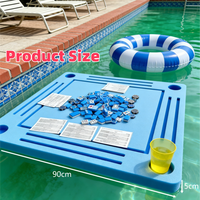 Plateau flottant en mousse EVA à 3 couches pour Mahjong, Domino et Poker, plateau de jeu imperméable avec porte-gobelets