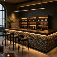Meubles de bar personnalisés de luxe, design d'intérieur, comptoir vitrine en verre, table de service, armoire de présentation pour bars et discothèques