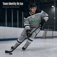 Maillot de hockey sur glace sublimé en gros, maillot de hockey professionnel personnalisé, 100% polyester, vêtements de hockey sur glace de qualité supérieure