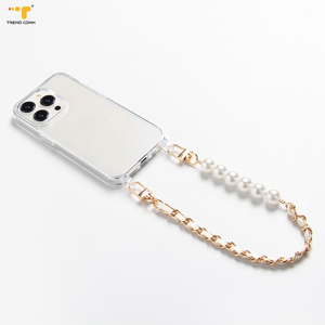 Accessoire <span class=keywords><strong>de</strong></span> <span class=keywords><strong>bijoux</strong></span> personnalisé <span class=keywords><strong>de</strong></span> style coréen perle amovible et dragonne en cuir pour téléphones portables charme élégant - Product Image 5