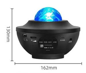 Modern Portable LED Projector for Kids' Bedrooms Starry Sky Night Music Space <b>Timer</b> ABS Crystal <b>Switch</b> Control USB Rechargeable - Product Image 2
