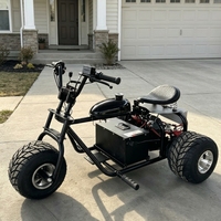 Kart à trois roues électrique 1800W 48V, différentiel, batterie lithium, 2 freins à disque hydrauliques, 45 km/h, autonomie 20 km, 200 kg