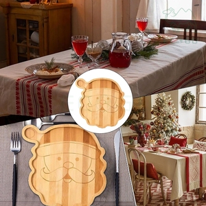 Plateau de service en bambou pour fruits et desserts de Noël, idéal pour les fêtes, les dîners et les cadeaux de luxe pour enfants - Product Image 6