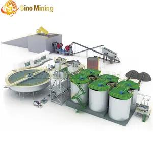 Maquinaria de minería de oro móvil, equipo de procesamiento de planta de oro, 20 toneladas