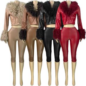 Shorts in <span class=keywords><strong>Pelle</strong></span> Elasticizzati a Vita Alta in 4 Colori, <span class=keywords><strong>Pantaloncini</strong></span> Aderenti da Donna, Pantaloni Capri in <span class=keywords><strong>Pelle</strong></span> Slim - Product Image 3