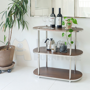 Étagères de la série UrbanSteel, cadre en acier inoxydable, résistant à la rouille et à la corrosion, design arrondi lisse, entretien facile, LPM réversible, blanc - Product Image 3