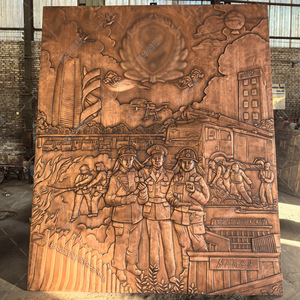 Mural de Pared en Relieve de Fibra de Vidrio, Diseño Rectangular Tradicional para Espacios Públicos - Product Image 4