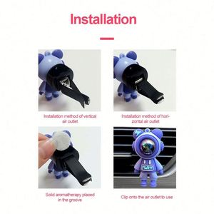 Divertido Ambientador de Coche con Diseño de Astronauta de Dibujos Animados, Ajustable, de PVC, con Clip para Ventilación, Fragancia para Interiores de Autocaravanas - Product Image 6