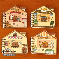 Carnet de notes fantaisie avec fenêtre en forme de capybara, personnalisable, mini carnet de notes, kawaii, carnet de notes mignon pour enfants