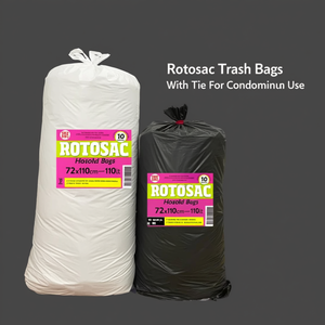 Juego de bolsas de basura 10 unidades (110L) con asa ROTOSAC Neutro 972210HD - Product Image 3