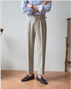 Celana Panjang Pria Hitam Model Slim Fit Bahan Stretch Berkualitas Tinggi untuk Acara Formal dan Bisnis, Grosir, Produk Baru, Langsung dari Pabrik, Logo Dapat Disesuaikan - Product Image 3