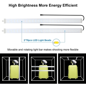 ชุดเต็นท์ถ่ายภาพ9050LM สีขาว80W พกพาพับได้80cm พร้อมฉากหลัง3สี - Product Image 4