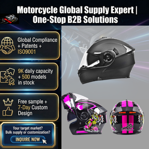 Cascos de Motocicleta con Diseño Geométrico Reforzado y Engrosado, con Visera Abatible, para Todas las Estaciones, Universales, Deportivos y de Protección - Product Image 1