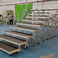 Bester Preis 2 M Höhe Tragbares Aluminium Treppenhaus Stage Event Podium Geeignet für Indoor Stage Event Show