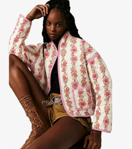 Giacca Imbottita in Cotone Trapuntato da Donna, Cappotto Invernale Stampato, Vestibilità Ampia, Caldo Abbigliamento Esterno, Manica Lunga, Comodo Streetwear Autunnale - Product Image 6