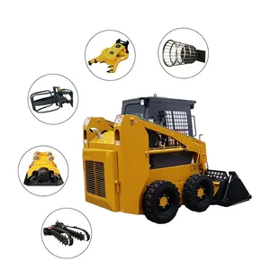 Hot sale high quality landscaping garden floating functions small mini track skid steer loader with self leveling bucket