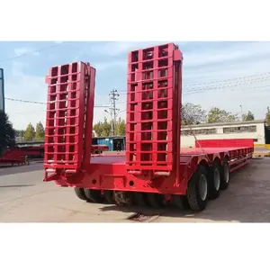 Low Bed Semi Trailer Truck 13 meter mit 80 tonnen für maschine transport