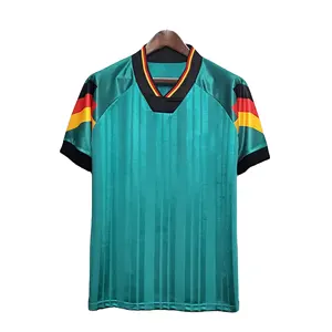 Ретро 1992 немецкая свободная Зеленая футбольная рубашка старого сезона Футбольная форма