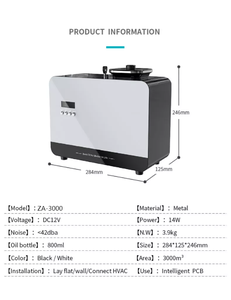 Wall Mount HVAC sang trọng không dây Wifi kiểm soát dầu Aroma Diffuser với HVAC máy không khí hương thơm dầu khuếch tán hương thơm cho khách sạn - Product Image 3