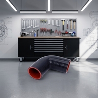 Tuyau coudé en silicone résistant aux hautes températures, 45/90 degrés, tuyau courbé en silicone renforcé pour radiateur automobile