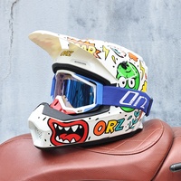 Casque intégral de moto tout-terrain ORZ, norme nationale 3C, en ABS, avec protection anti-buée, pour karting électrique et utilisation en montagne
