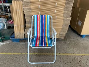 Silla Reclinable Multifuncional Portátil Plegable con Respaldo de Metal, Silla de Playa para Ocio al Aire Libre, Picnic y Camping, Sillas de Playa - Product Image 1