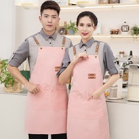 Tablier en toile de style coréen avec logo personnalisé, vêtements de travail imperméables pour les célébrités d'Internet, uniformes pour la restauration et les bars