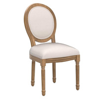 Chaise de salle à manger en bois massif avec dossier médaillon pour projets de mariage, restaurant et hôtel (vente en gros)